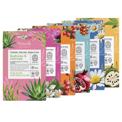 6 lakštinių veido kaukių rinkinys – sutaupykite 20 %