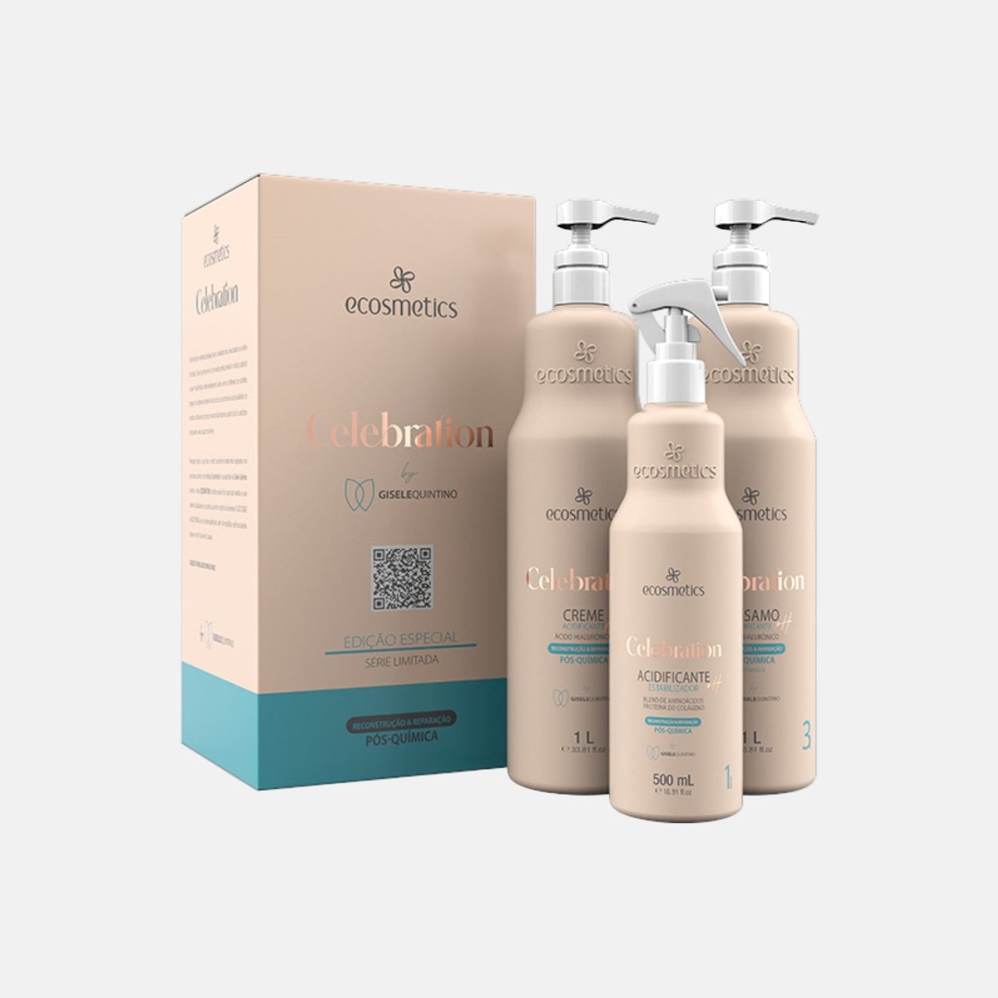 Celebration Post-Chemical Set – 3 Žingsnių Rinkinys Pažeistiems ir Šviesintiems Plaukams