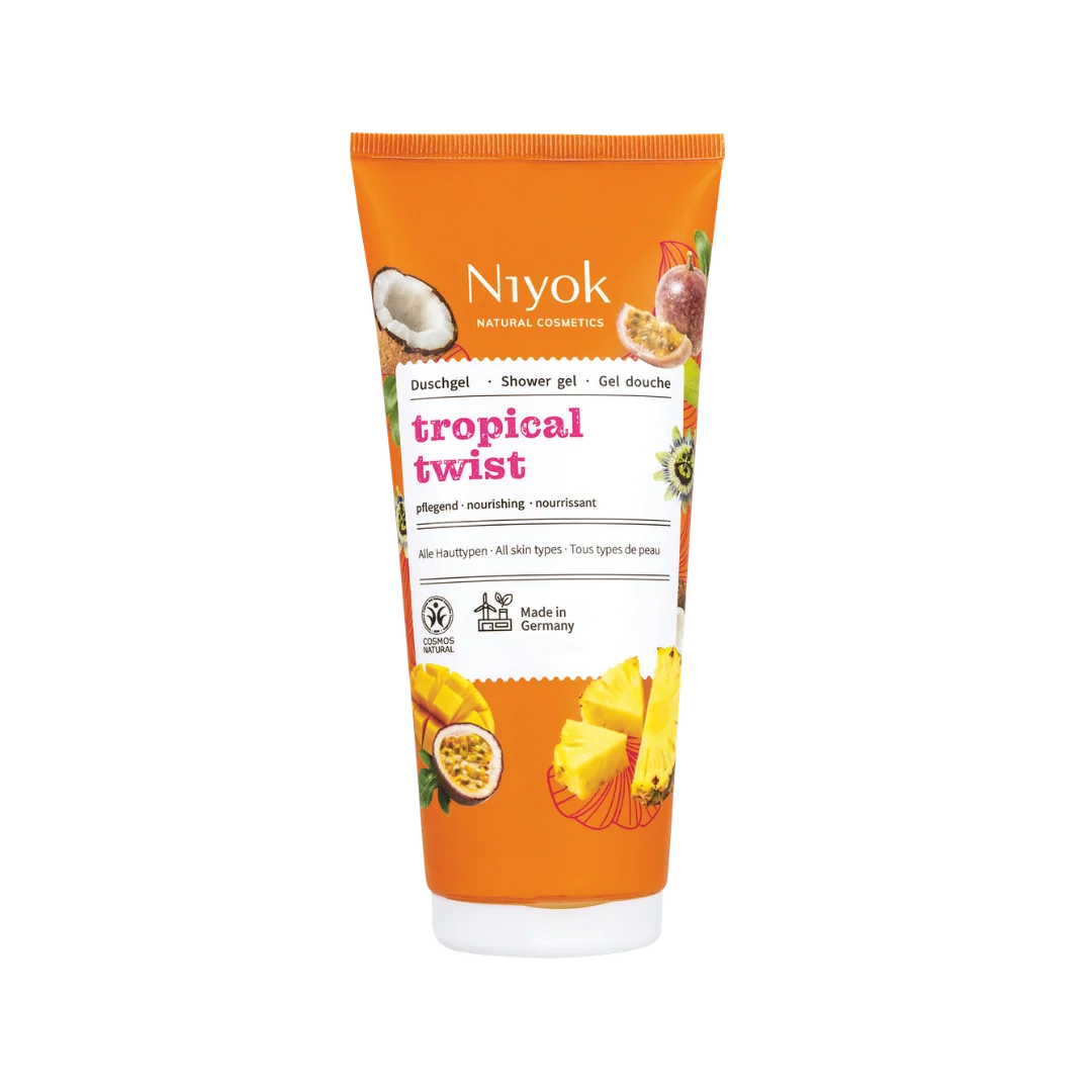 „Niyok Tropical Twist“ maitinamoji dušo želė su tropinių vaisių aromatu